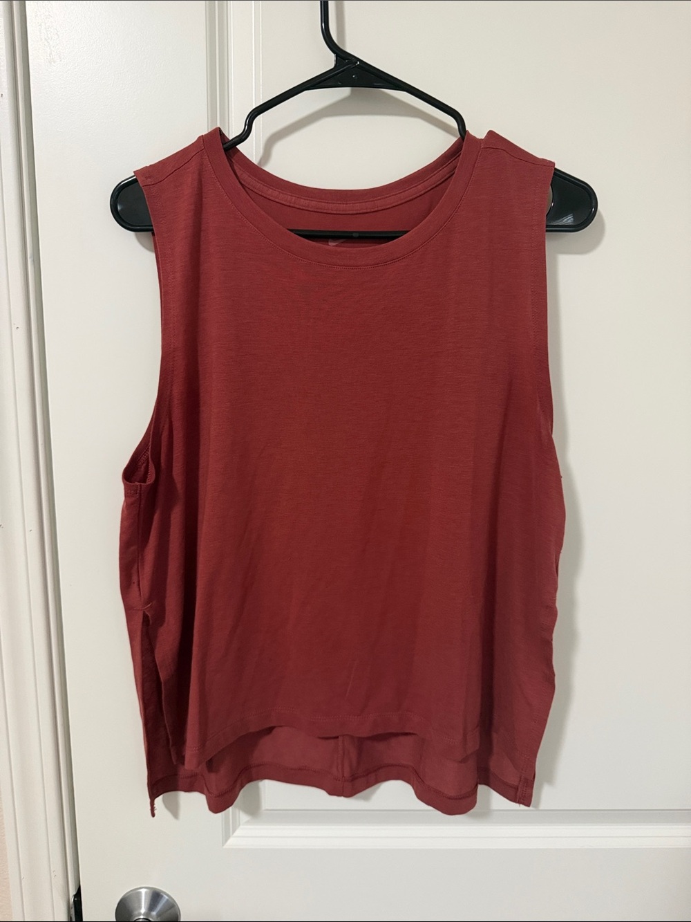 Nike Sleeveless Muscle Tank in Brick Red